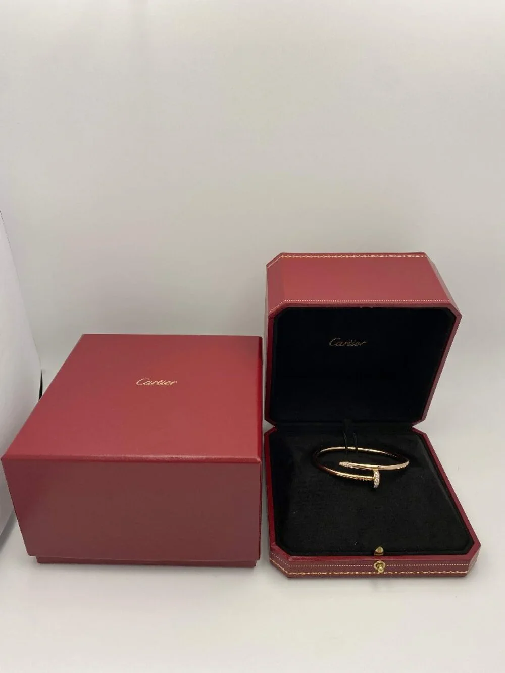 Cartier Juste un Clou Bracelet Classic 18K Rose Gold Diamonds Size 16